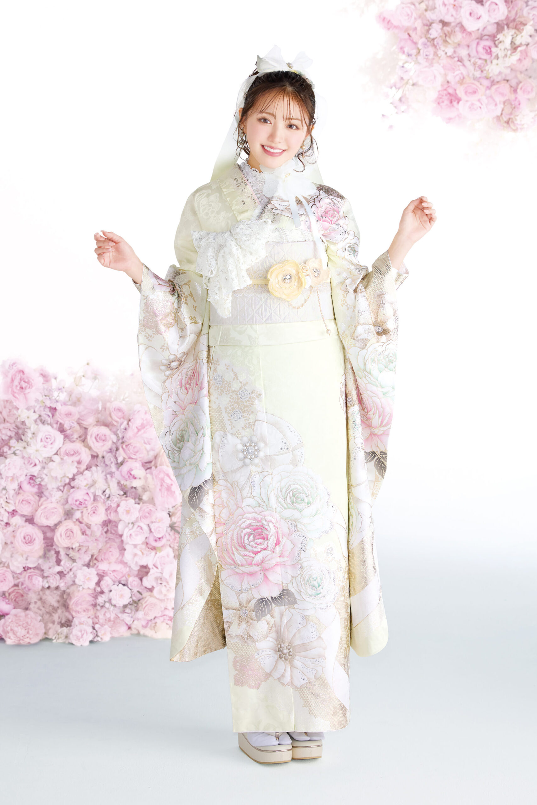 淡ピンク×ホワイトの清楚ガーリーの画像