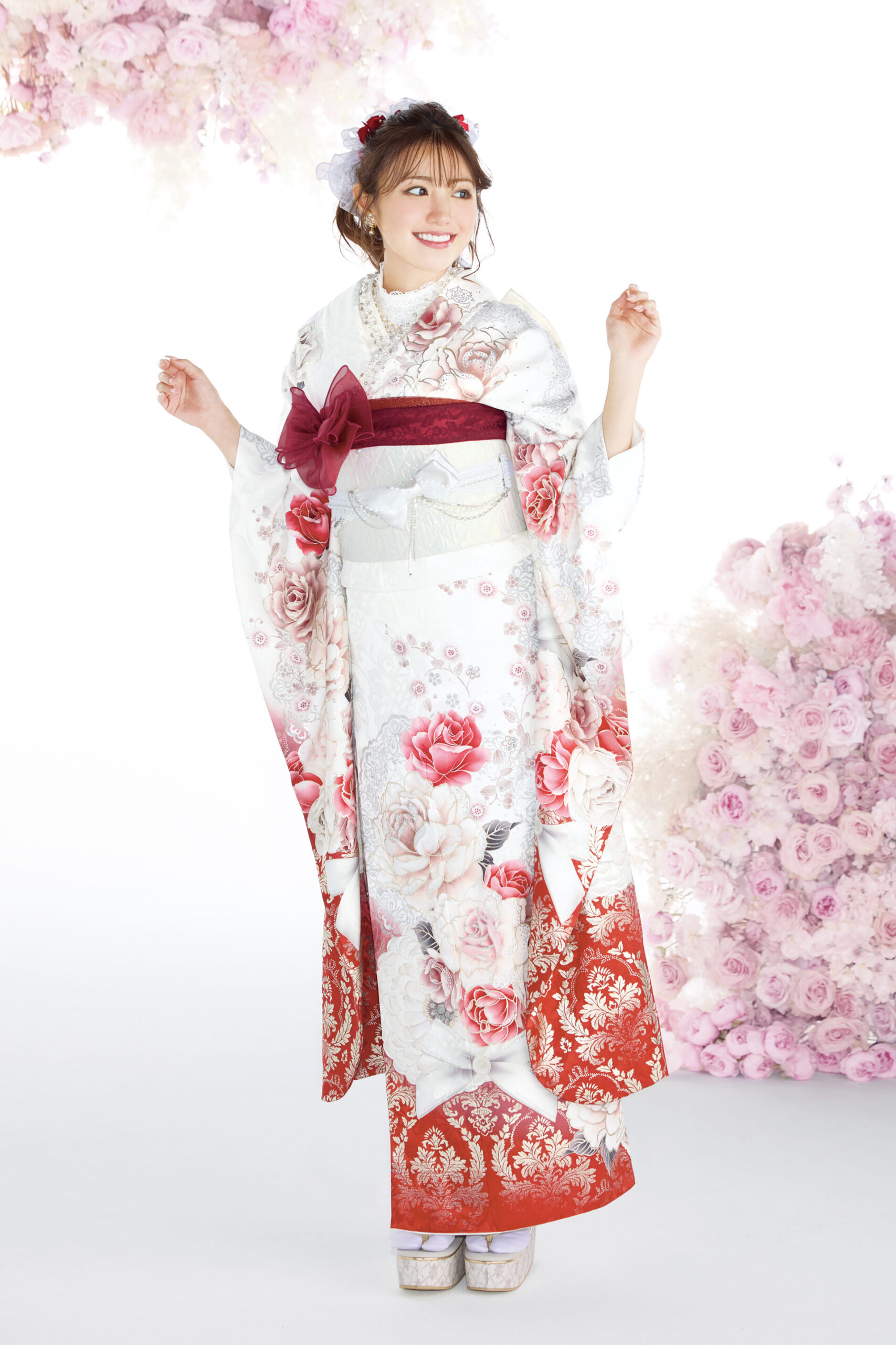 白ベース×淡ピンクの清楚ガーリーの画像