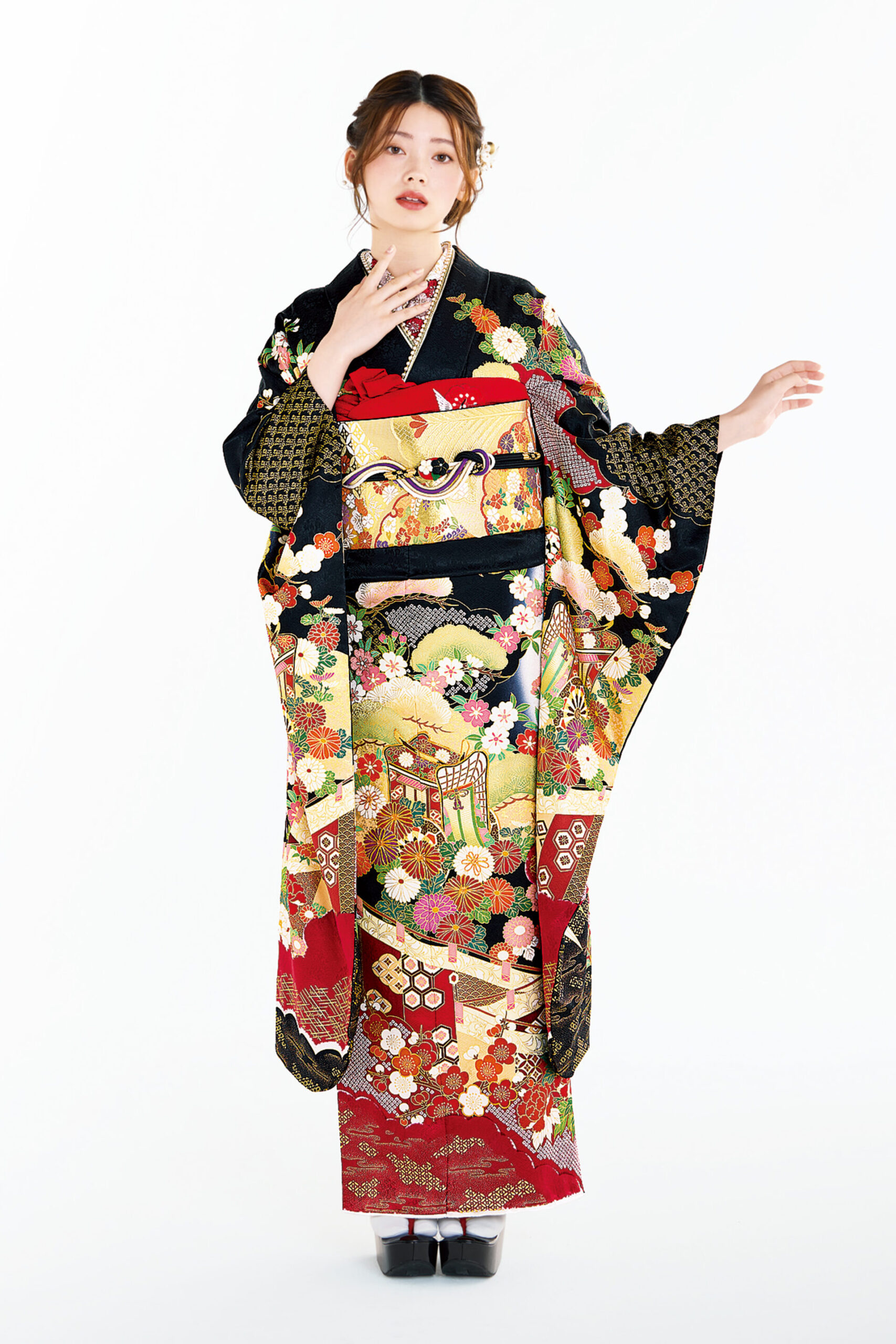 黒×赤の気品あふれる雅やか古典の画像